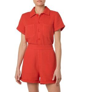 NWT Joe’s gauze romper in valliant poppy Size XS
